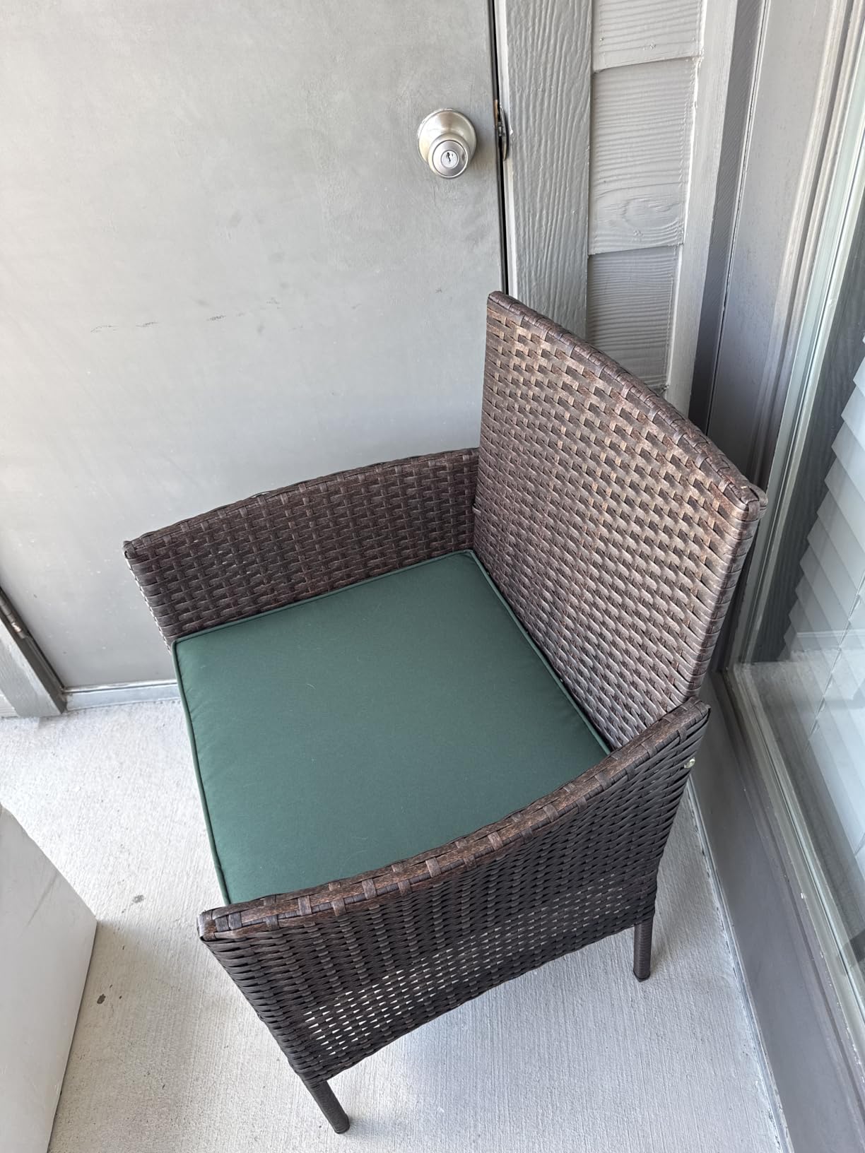 Best Choice Products 3-Piece Outdoor Wicker Conversation Bistro Set, Space Saving Patio Furniture for Garden w/Side Table - Gray/Pastel Blue customer photo 1