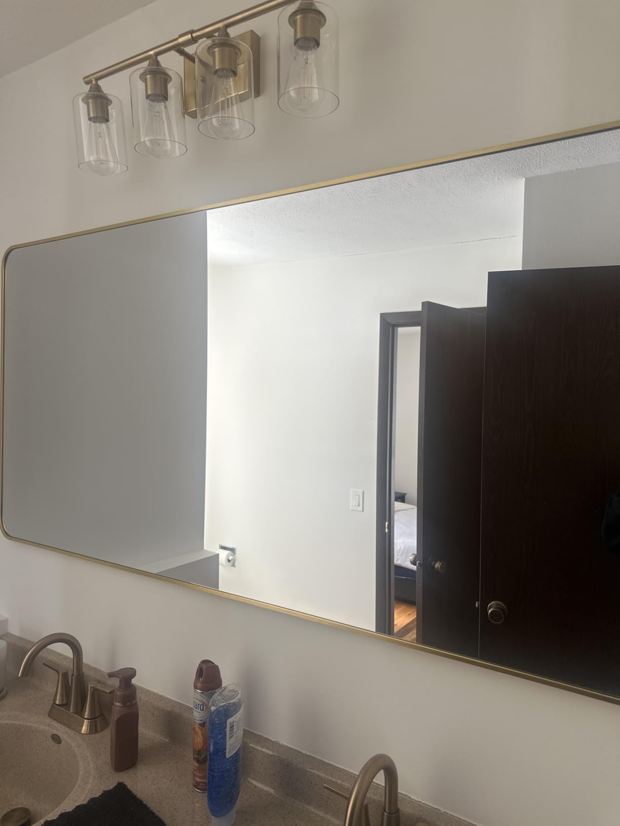 FORBATH Black Bathroom Mirror for Over Sink, Wall Mirror 16x24 Inch with Metal Frame, Rounded Corners for Bathroom, Bedroom, Entryway Décor customer photo 2