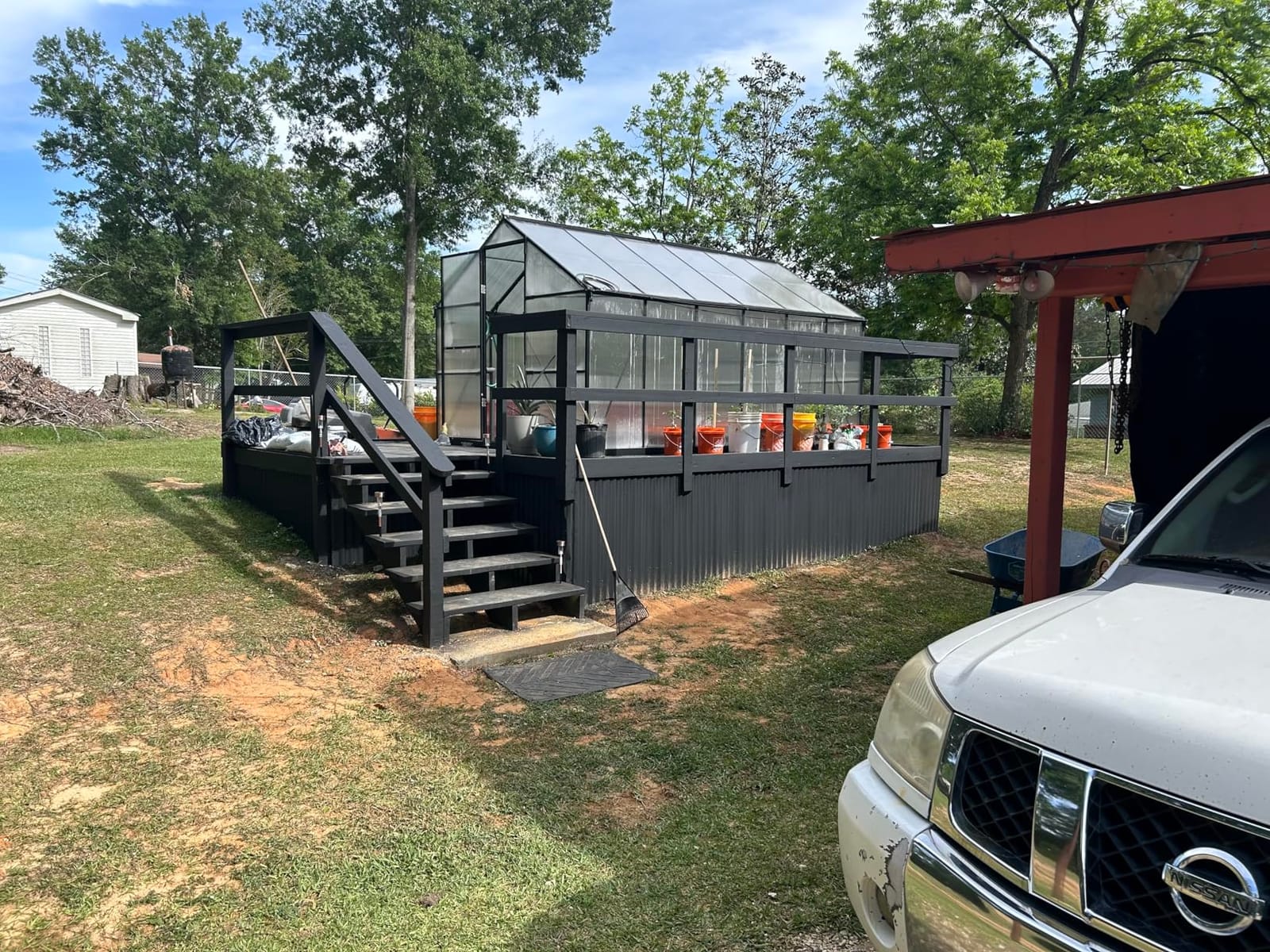 Jocisland 6x12 FT Walk-in Polycarbonate Greenhouse with 2 Top Windows customer photo 2