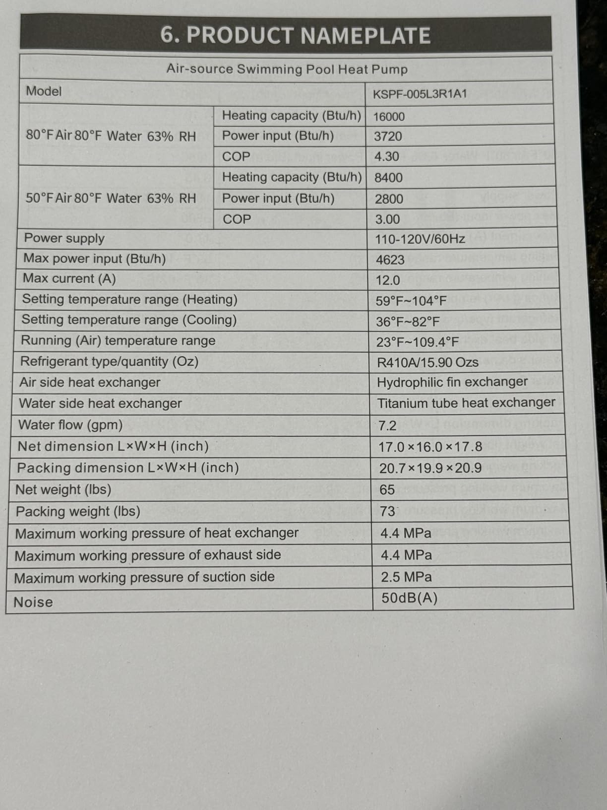 21,000 Gallons Inverter Pool Heat Pump for Inground Pools 220V customer photo 2
