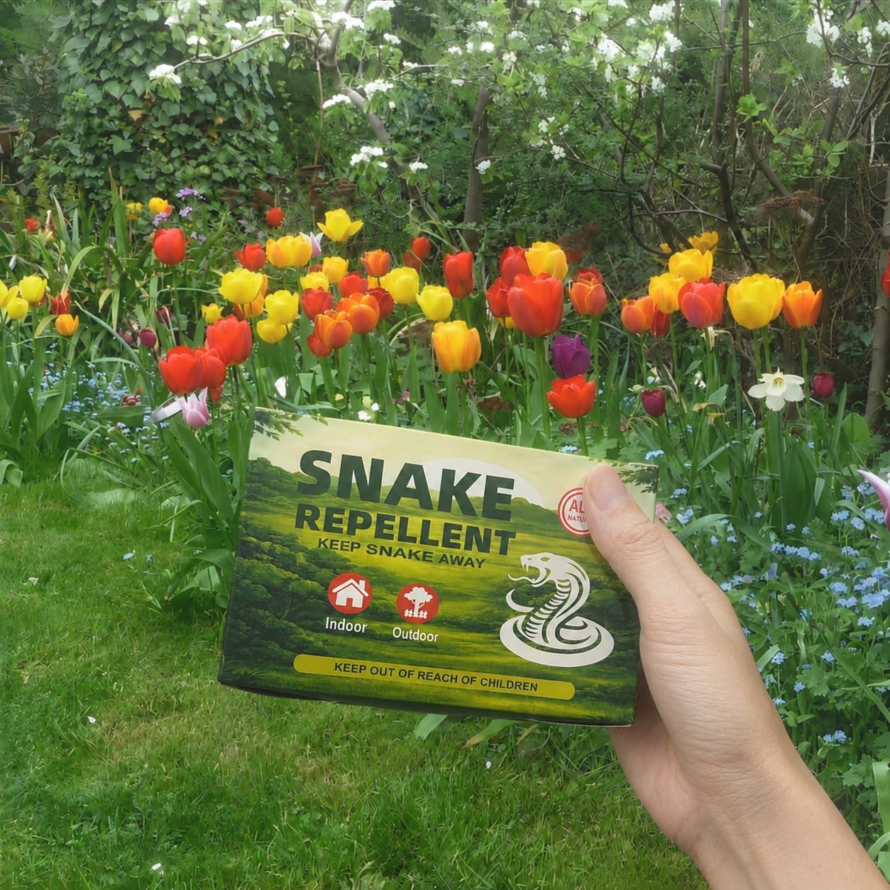 Snake Repellent for Yard, Snake Away Deterrent Outdoor, 12P customer photo 1