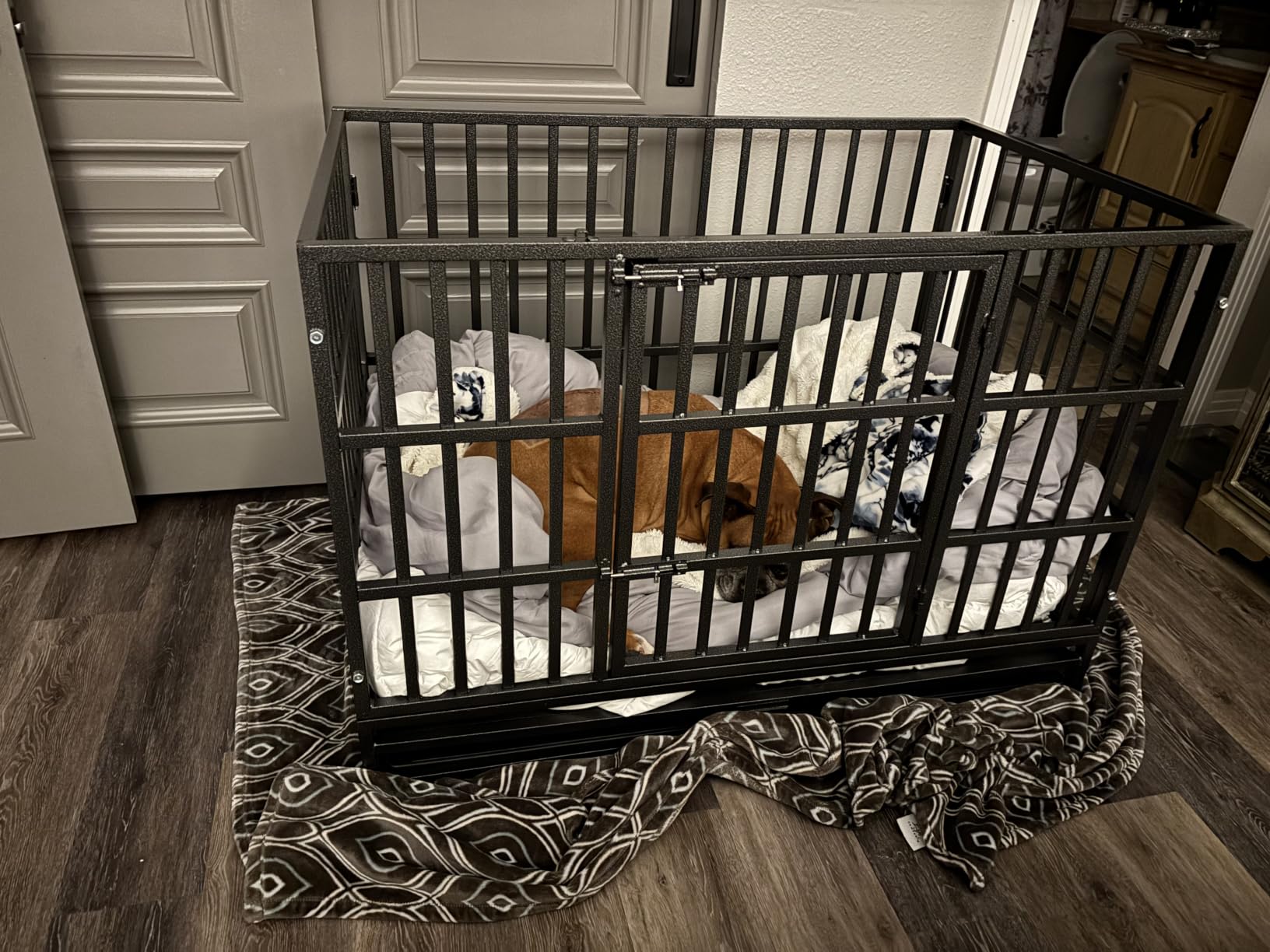 Oranland 48 Inch Heavy Duty Dog Crate,2026 Ultimate Escape Proof Base Plate customer photo 1