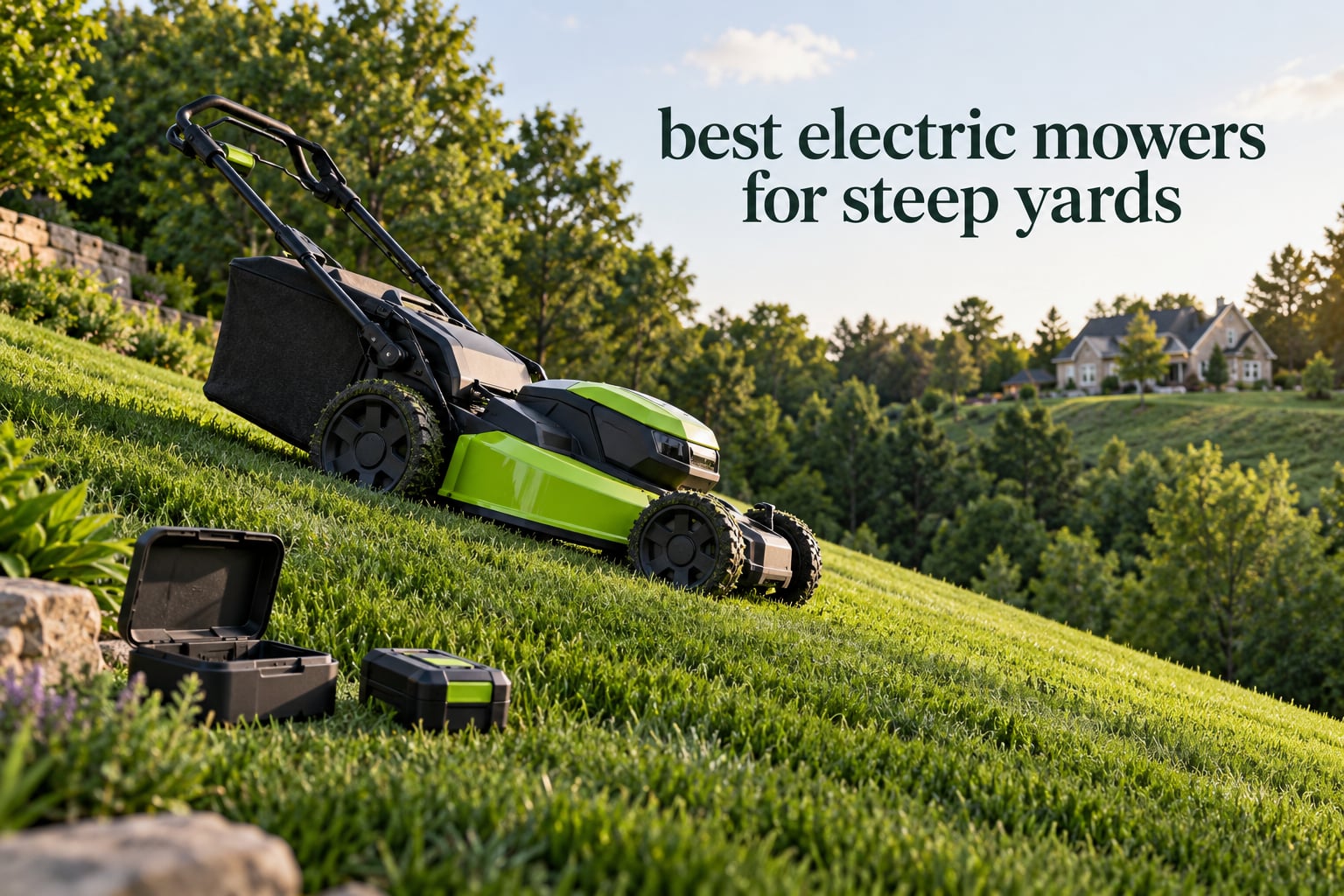 best electric mowers for steep yards