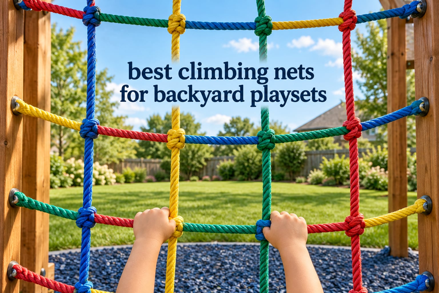 best climbing nets for backyard playsets