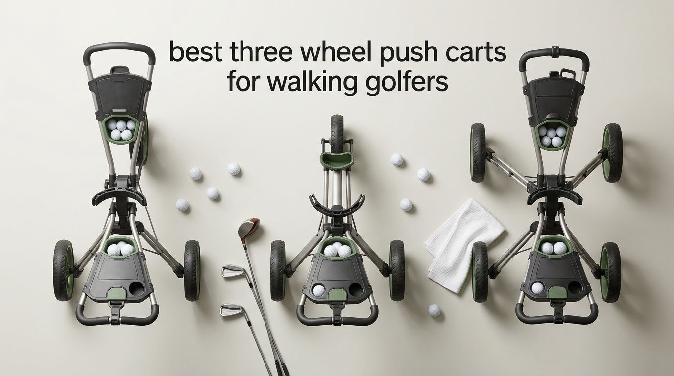 best three wheel push carts for walking golfers