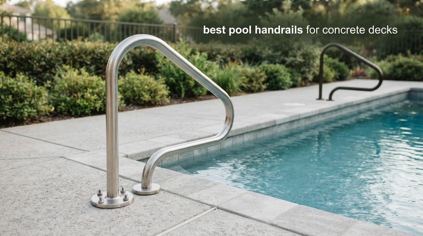 best pool handrails for concrete decks
