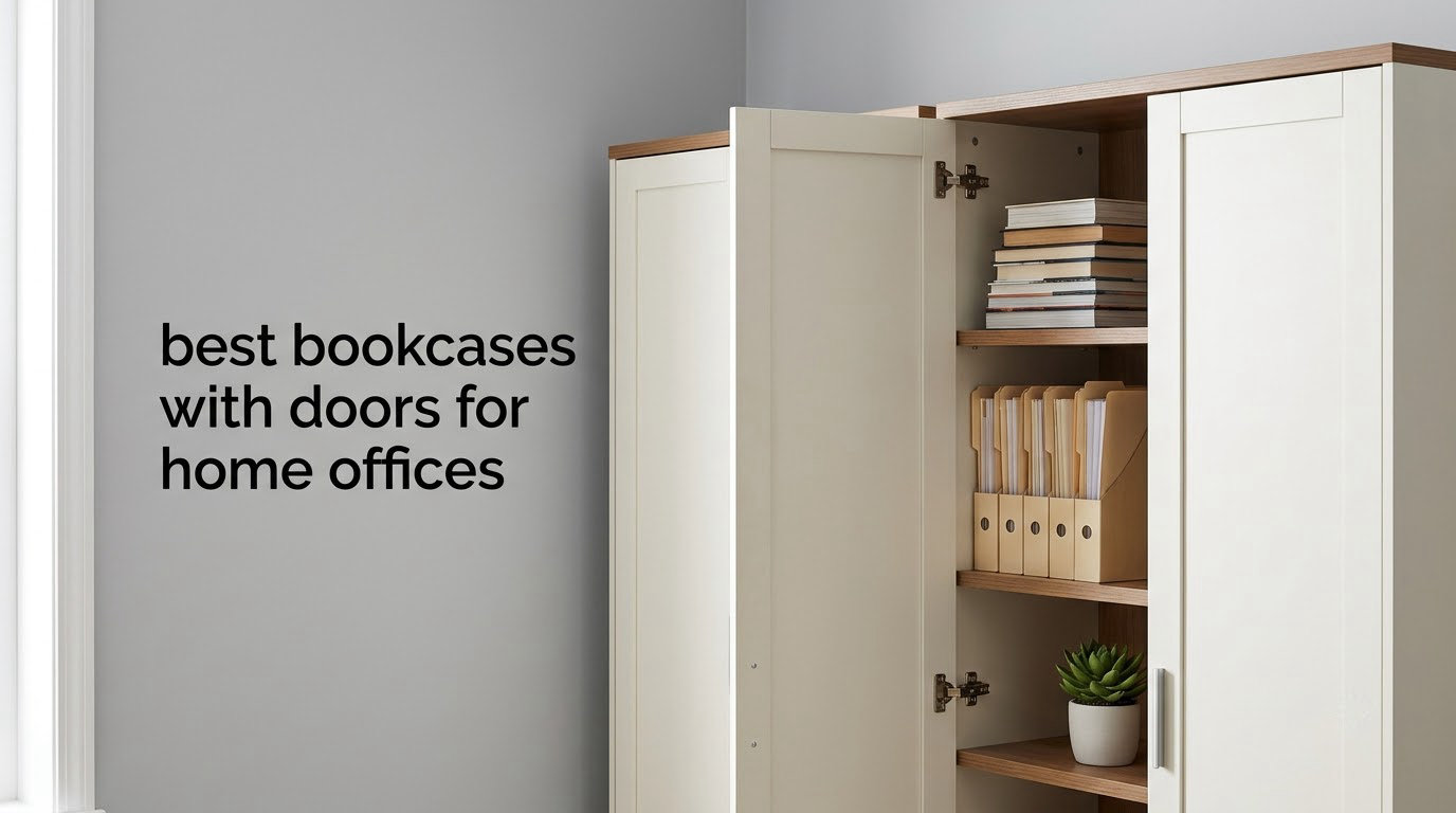best bookcases with doors for home offices