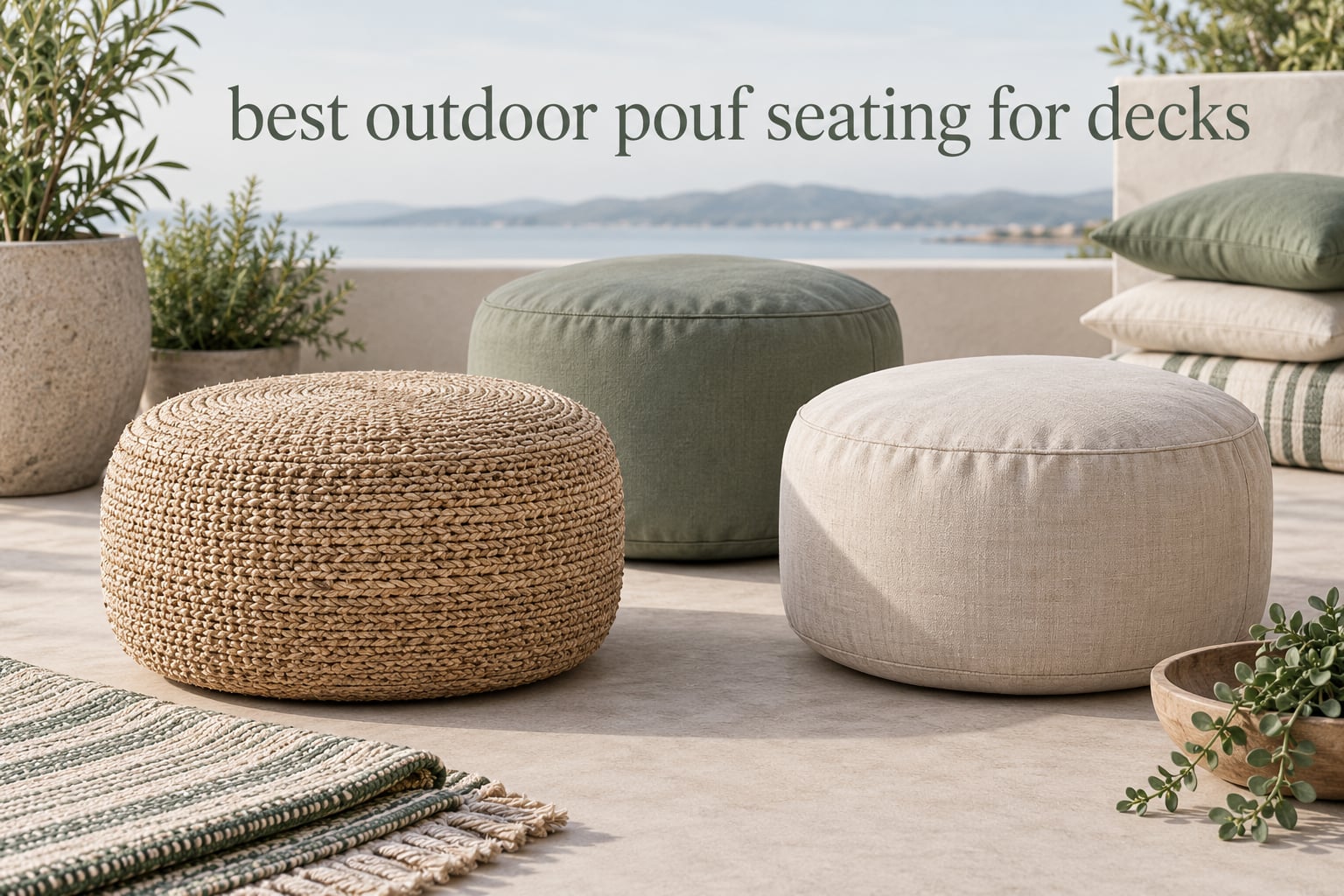 best outdoor pouf seating for decks