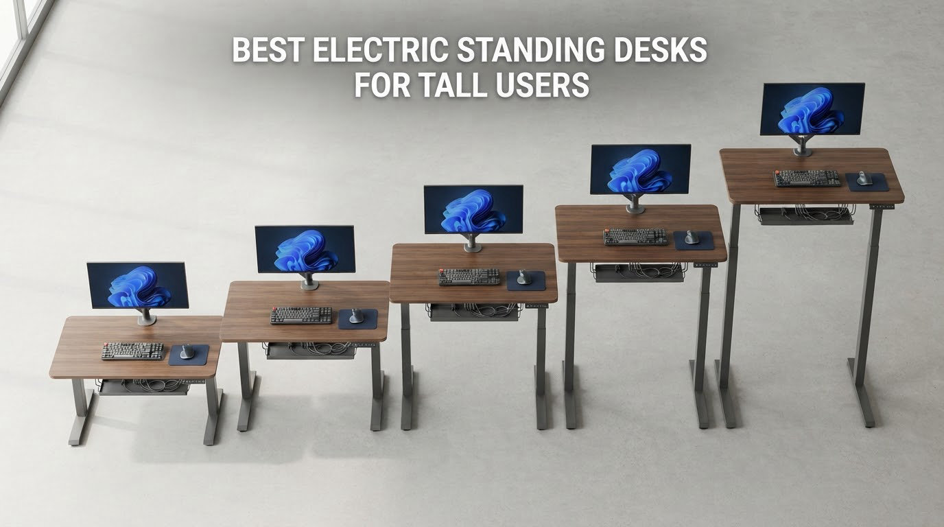 best electric standing desks for tall users